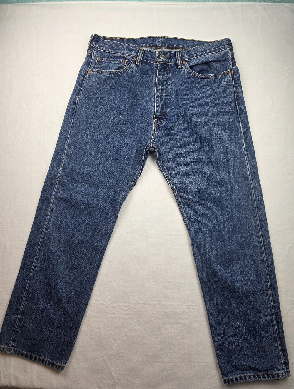 Levi's 505 Men's Medium Stonewash Straight Jeans 36x29